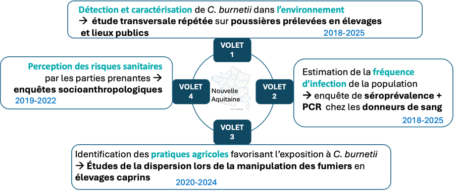 les différents volets scientifiques du projet EXPAIRCOX
